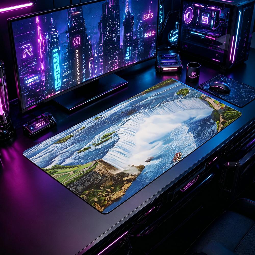 Desk Setup Natural - Nature NNiagara Fallsed Gaming Mouse Pad