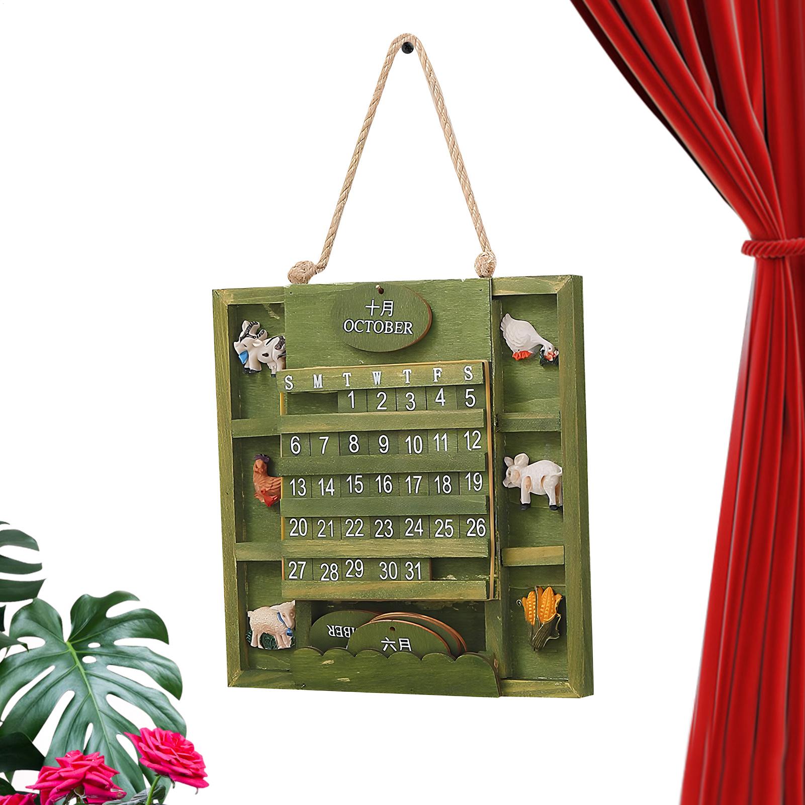 Desk Setup Room - 2026 DIY Plan Wall Calendar Wood