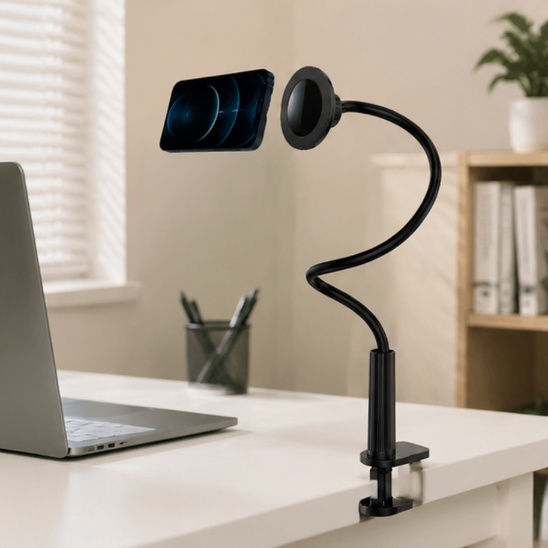 Desk Setup Apple - Magnetic Lazy Phone Holder 360° Stand