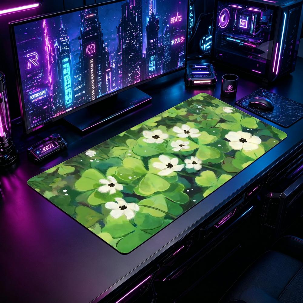 Desk Setup Natural - Nature GGreen plants flowersed Mouse Pad