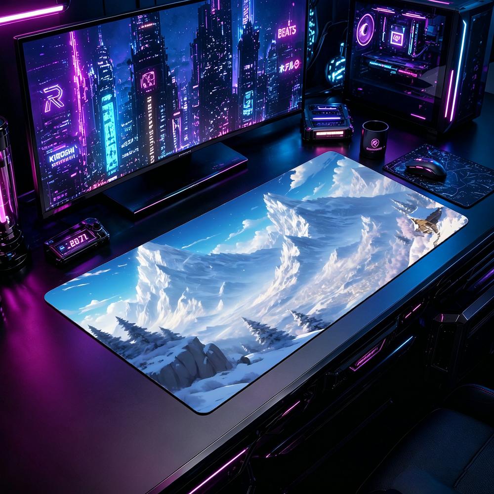 Desk Setup Natural - Nature SSnowy mountainser Gaming Mouse Pad