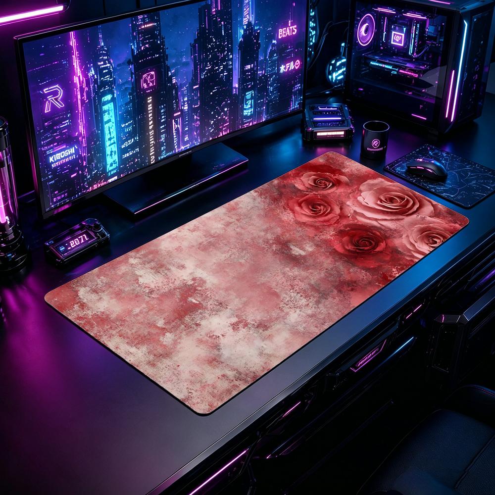 Desk Setup Natural - Nature Rose Gaming Mouse Pad Mouse