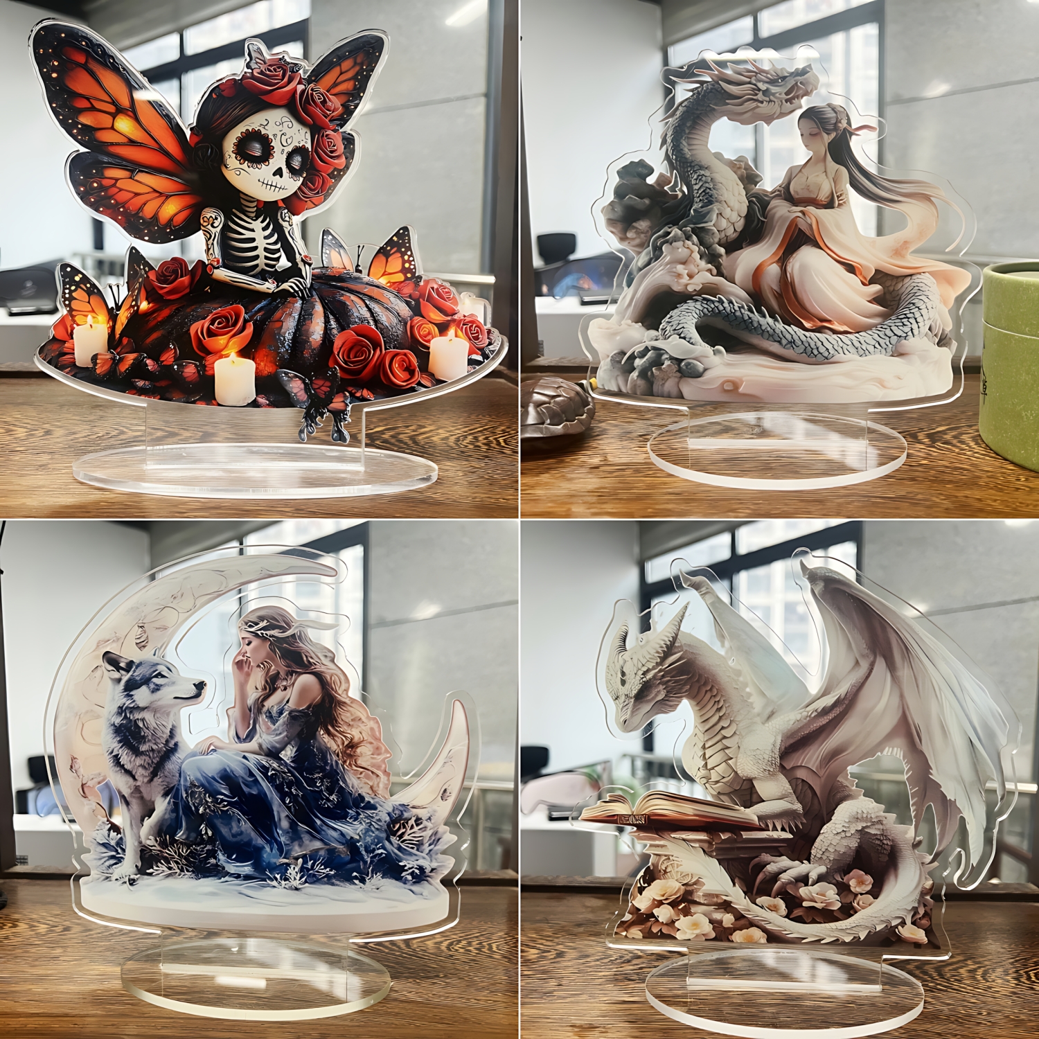 Two Tigers Statue,2D Flat Anim - Desk Setup Room recensione e prezzo