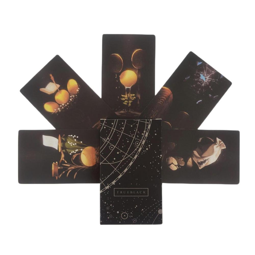 True Black Tarot Cards 78 Card - Desk Setup Black recensione e prezzo