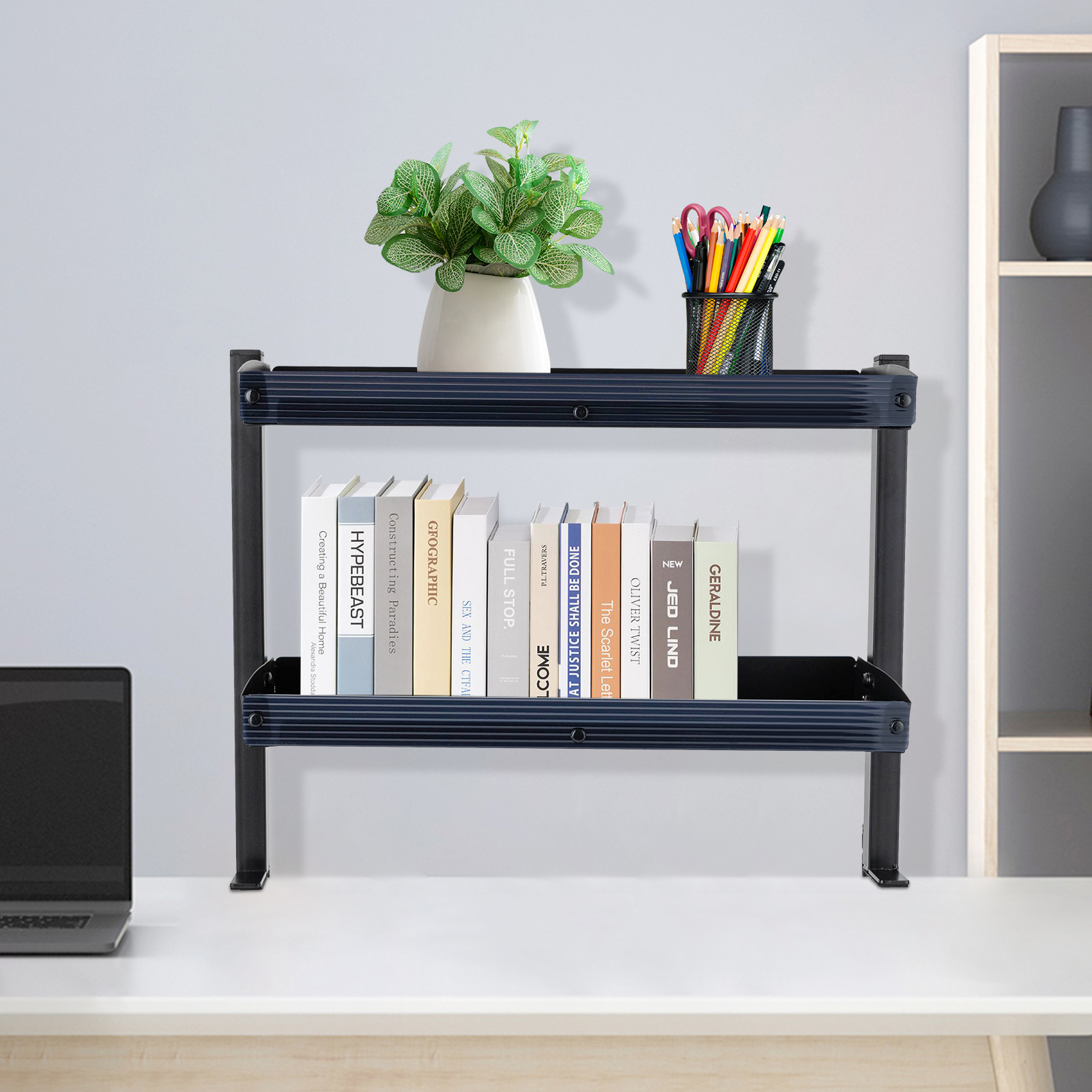 Clamp-on Desk Shelf, 2-Tier, A - Desk Setup Black recensione e prezzo