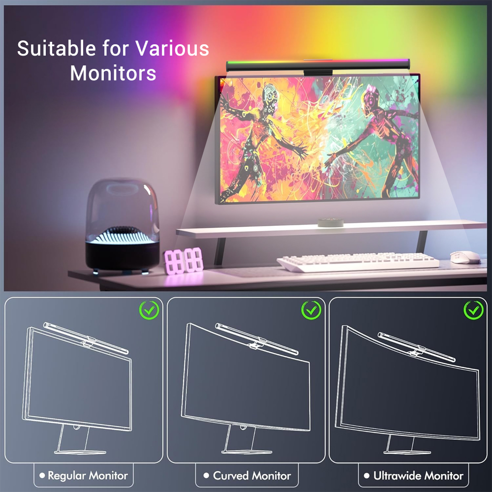 Screen Hanging Lamp Monitor Li - Desk Setup Black recensione e prezzo