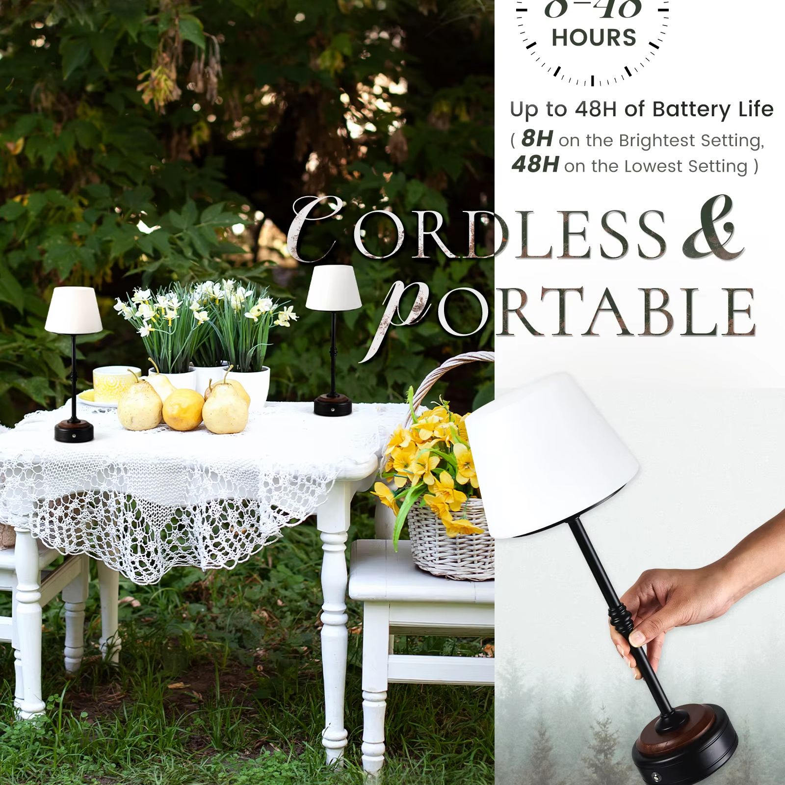 Cordless Table Lamps Set of  5 - Desk Setup Room recensione e prezzo