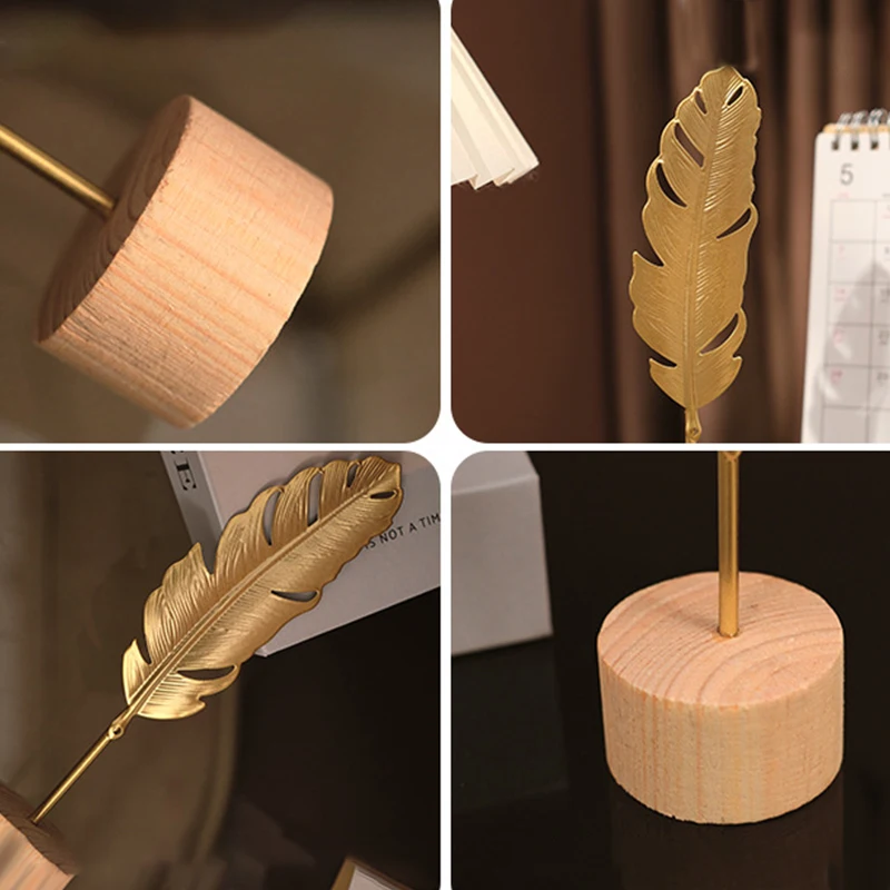 1pcs Golden Ginkgo Leaf Feathe - Desk Setup Photo recensione e prezzo