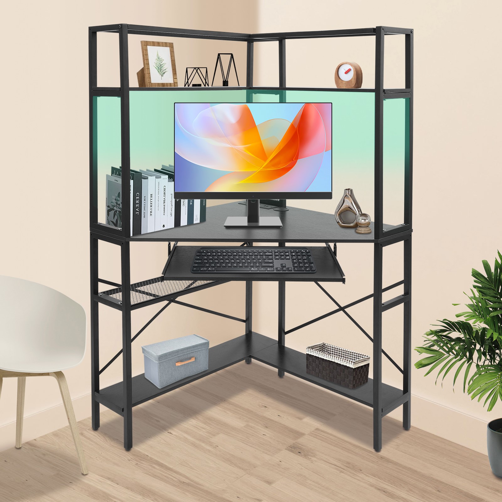 Triangular Corner Computer Des - Desk Setup Small Space recensione e prezzo