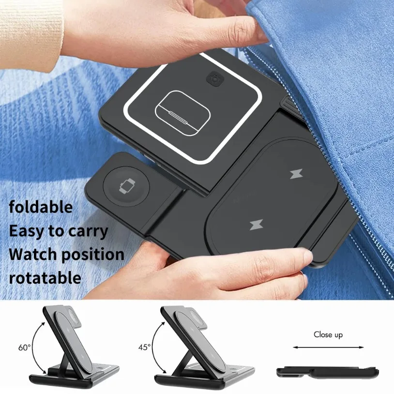 3 in 1 Foldable Wireless Charg - Desk Setup Apple recensione e prezzo