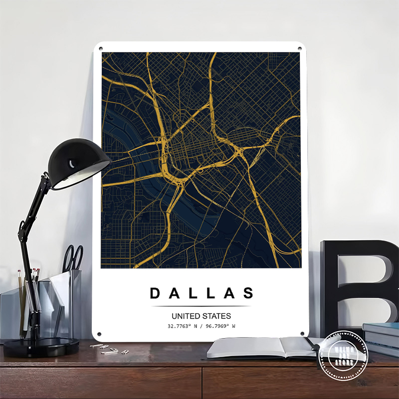 Dallas City Map Art Printed Po - Desk Setup Art recensione e prezzo
