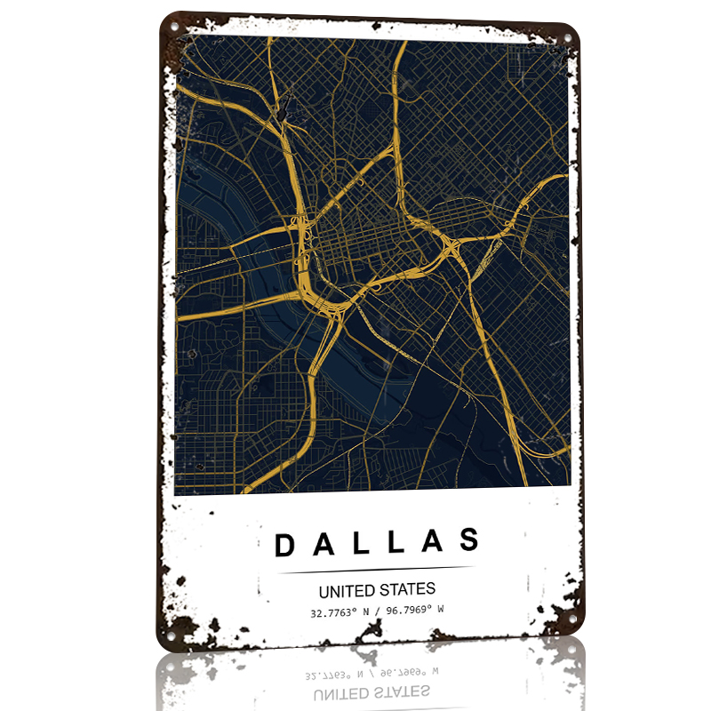 Dallas City Map Art Printed Po - Desk Setup Art recensione e prezzo