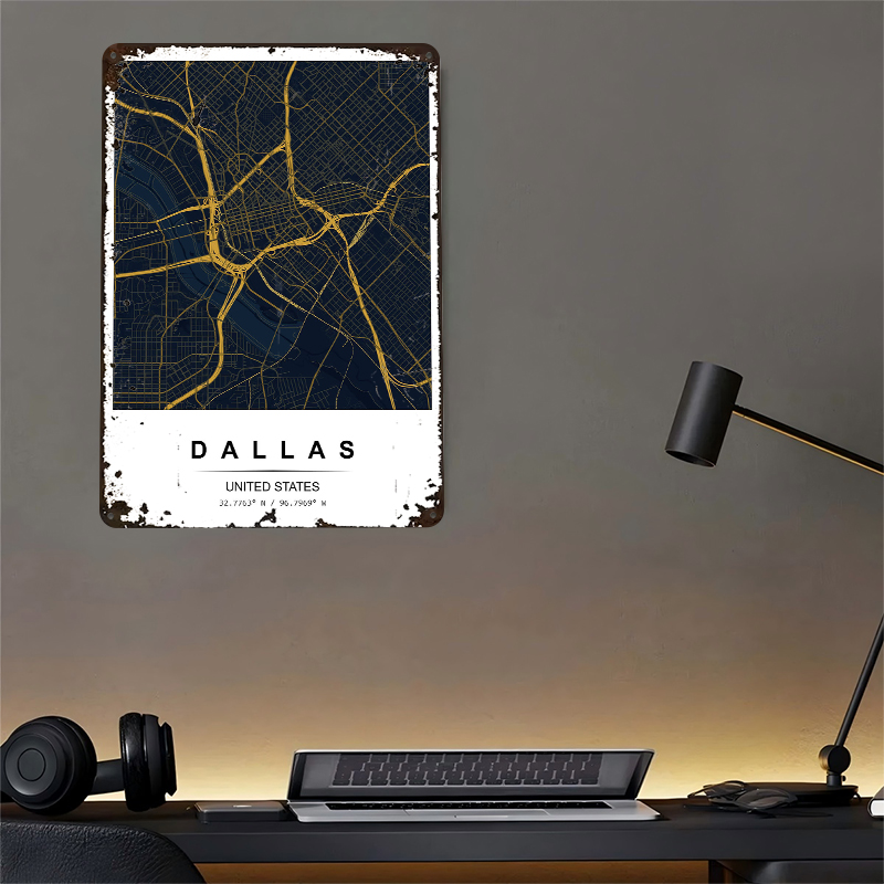 Dallas City Map Art Printed Po - Desk Setup Art recensione e prezzo