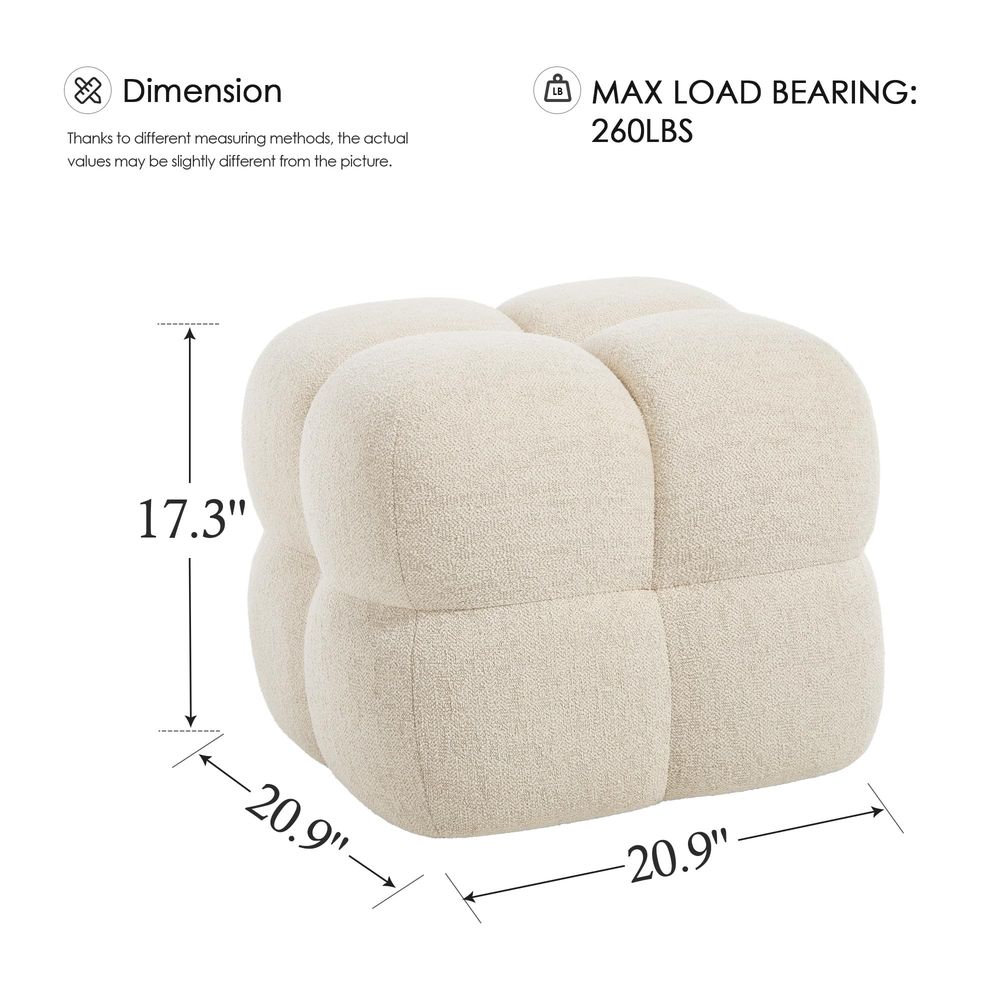 Square Pouf Ottomans Footstool - Desk Setup Room recensione e prezzo