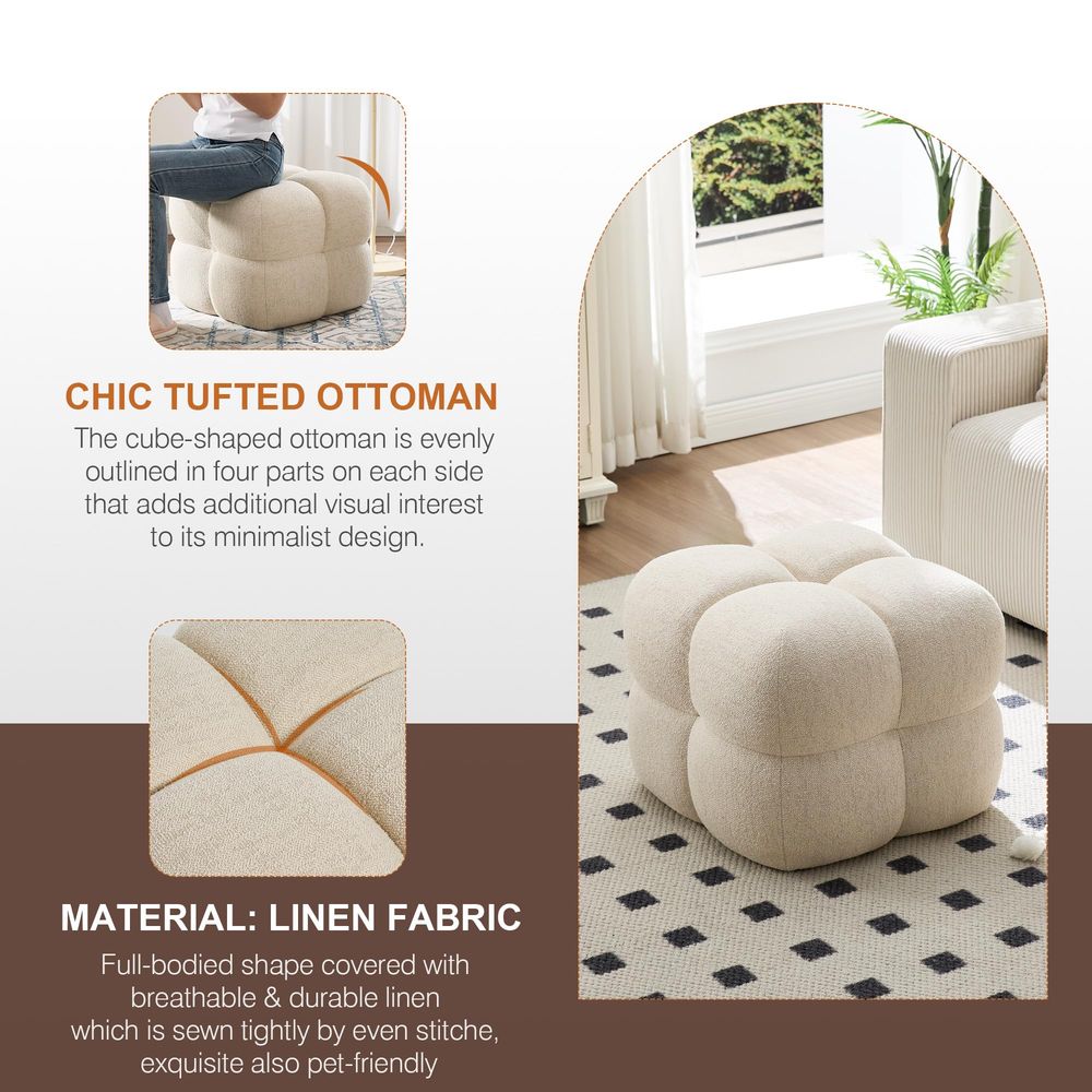 Square Pouf Ottomans Footstool - Desk Setup Room recensione e prezzo