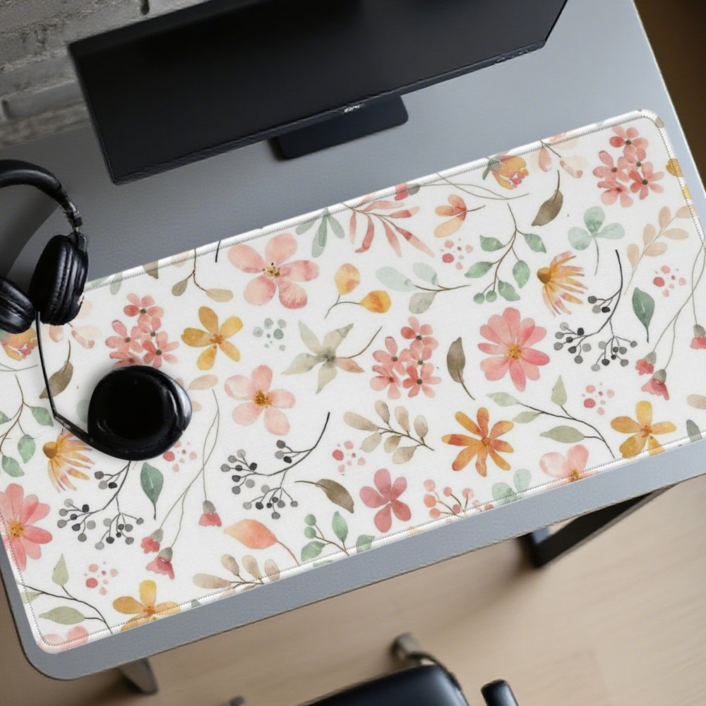Pink Yellow Floral Mouse Pad D - Yellow Desk Setup recensione e prezzo