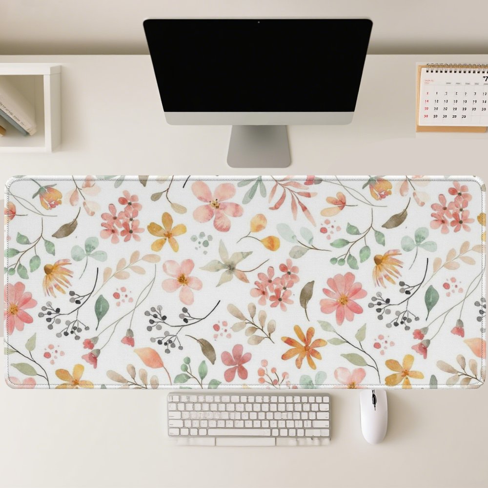 Pink Yellow Floral Mouse Pad D - Yellow Desk Setup recensione e prezzo