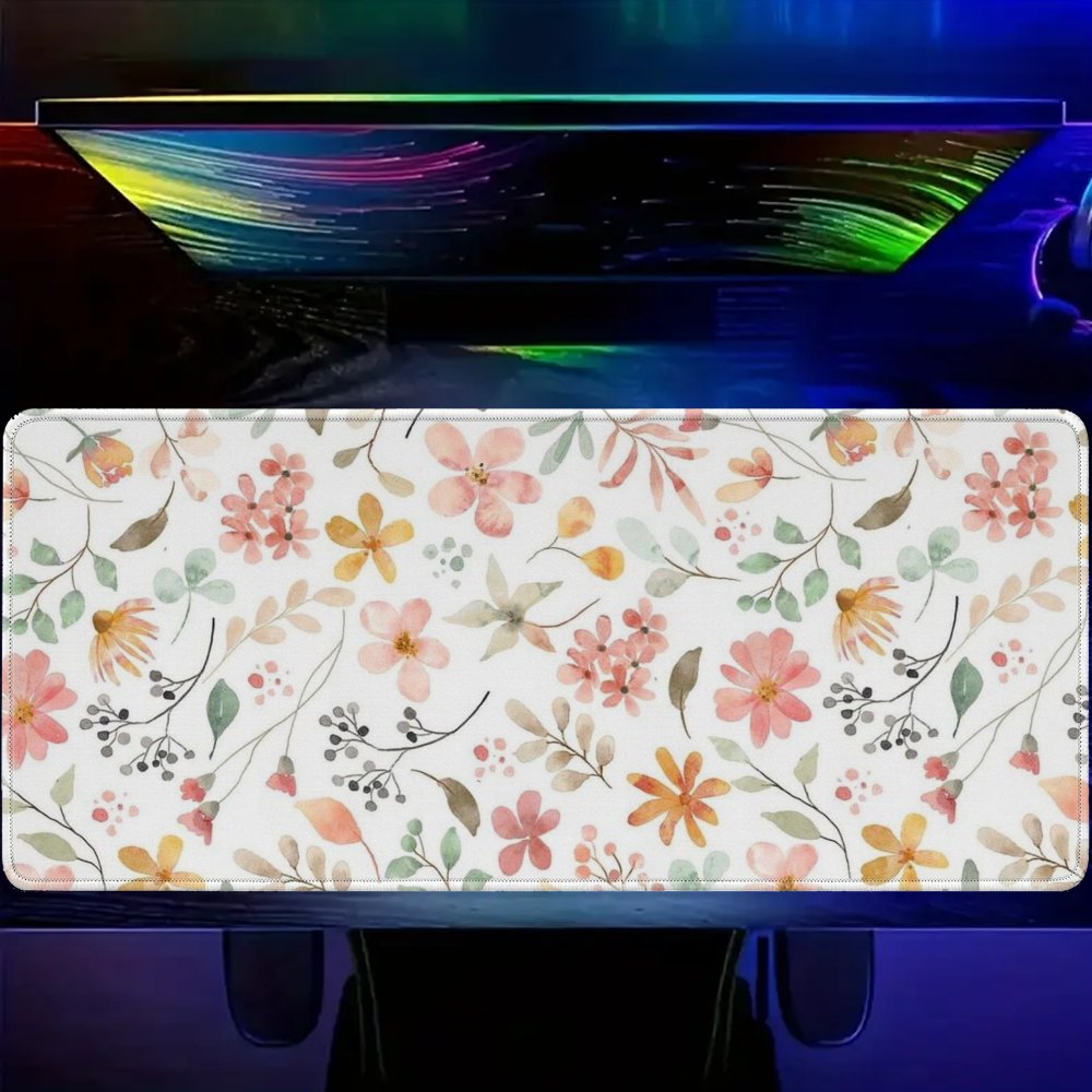 Pink Yellow Floral Mouse Pad D - Yellow Desk Setup recensione e prezzo