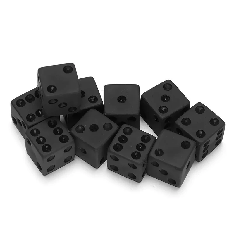 7pcs/lot Matte Black Dice Set  - Desk Setup Black recensione e prezzo