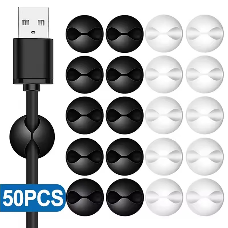 5/50Pcs Desktop Wall Cable Cli - Desk Setup Organization recensione e prezzo