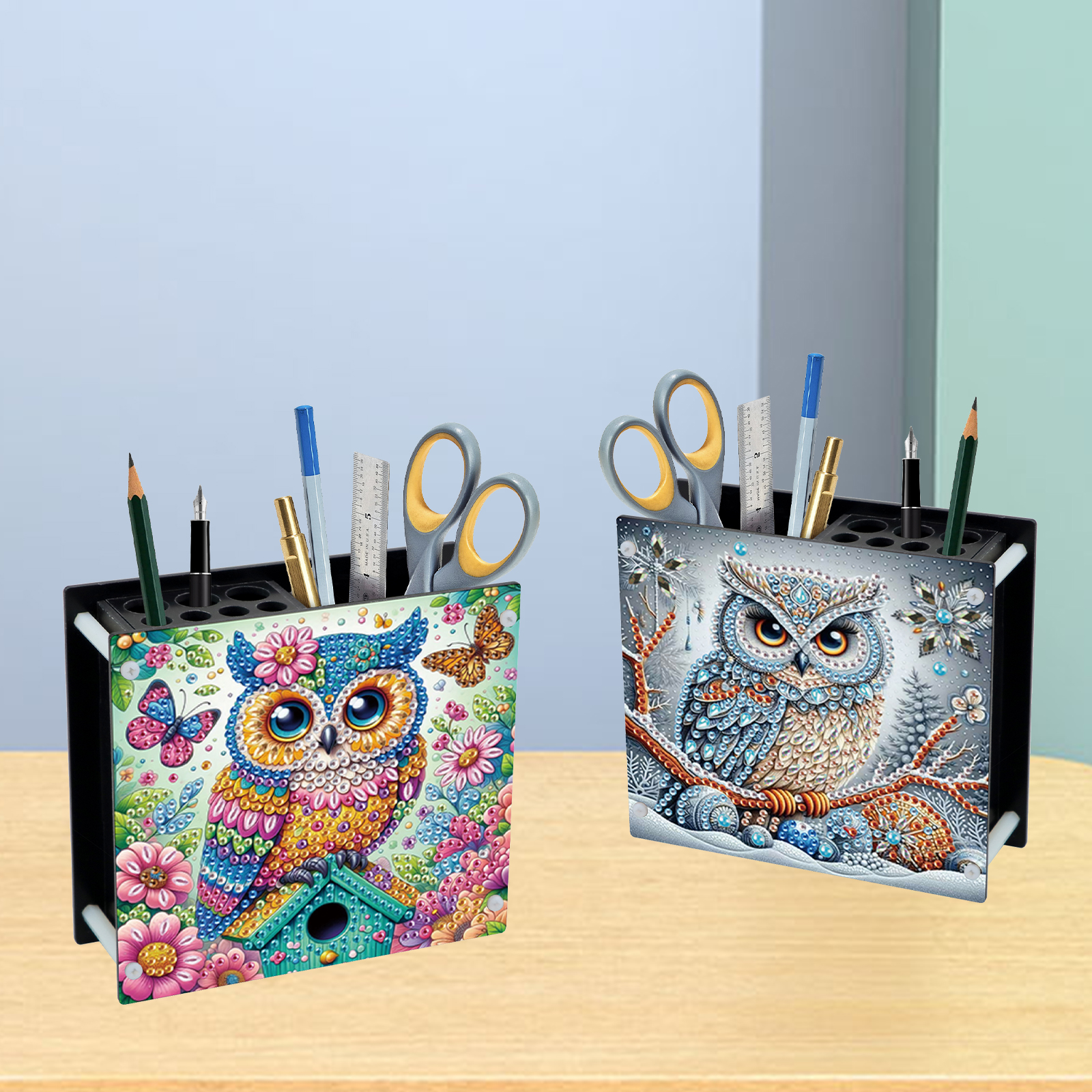 2Pcs Pen Holder Diamond Art Pa - Desk Setup Organization recensione e prezzo