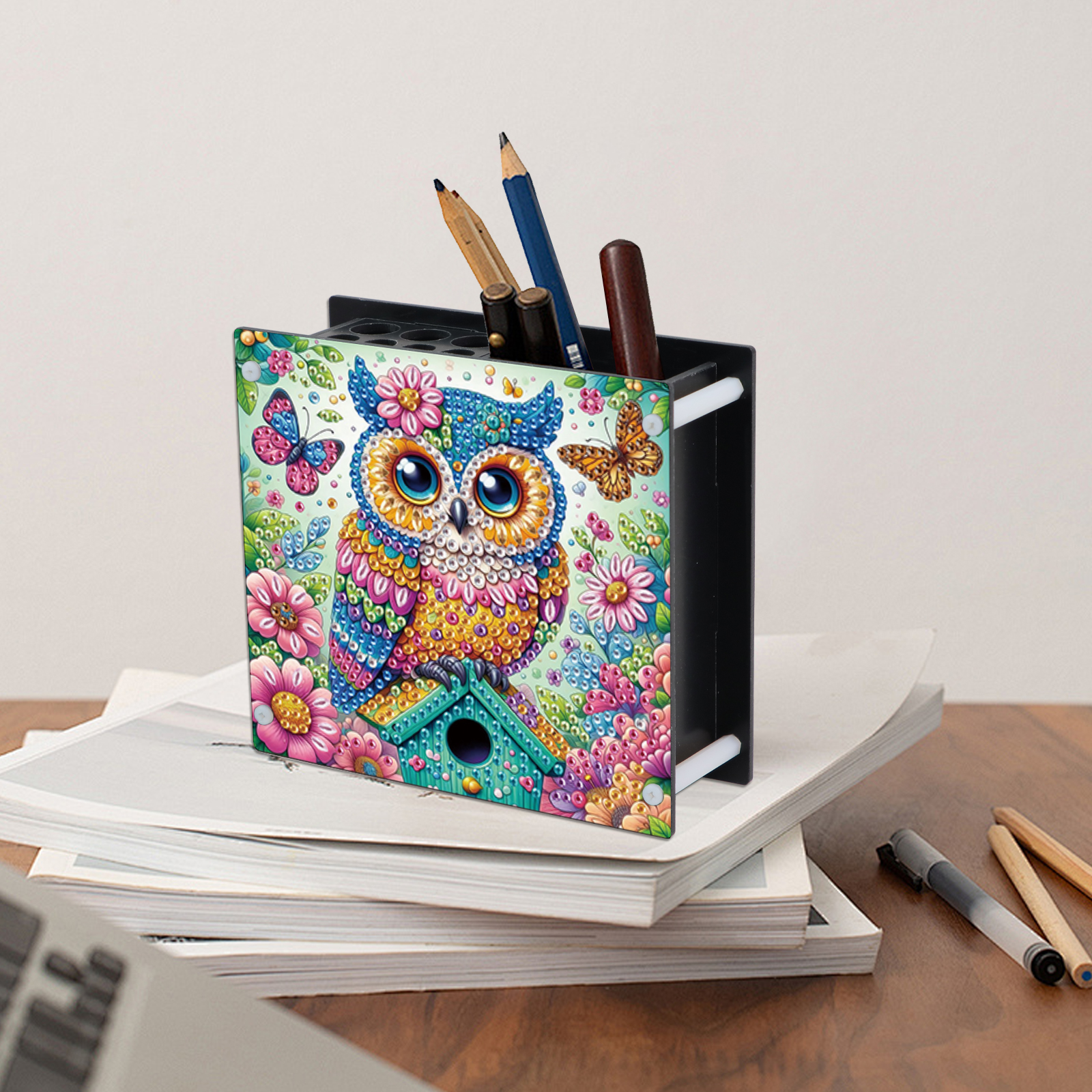 2Pcs Pen Holder Diamond Art Pa - Desk Setup Organization recensione e prezzo