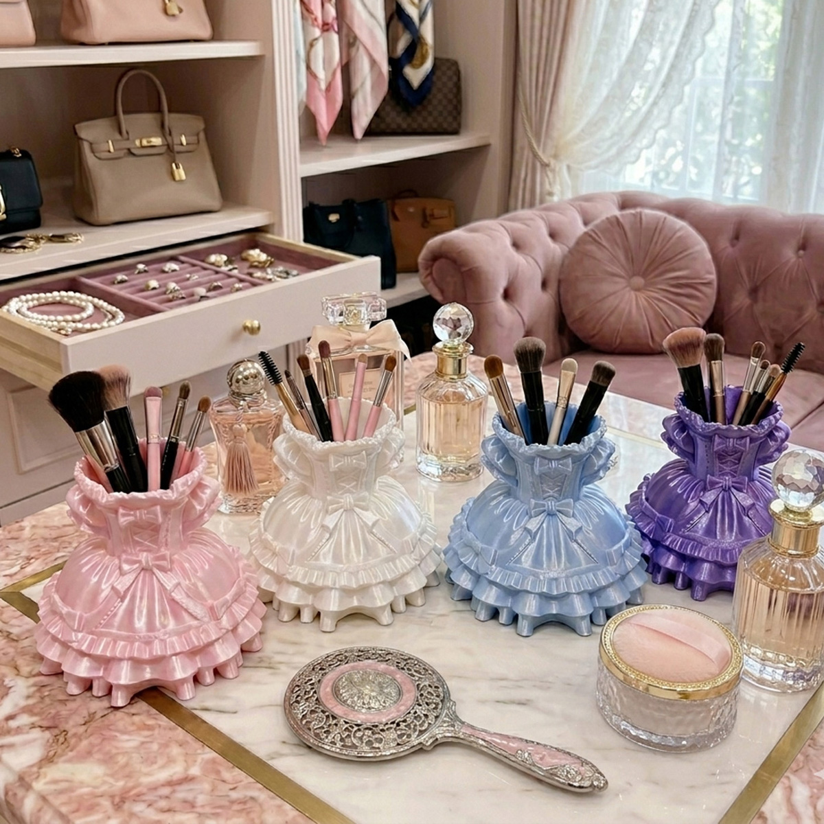 Princess Dress Makeup Brush Ho - Desk Setup Organization recensione e prezzo