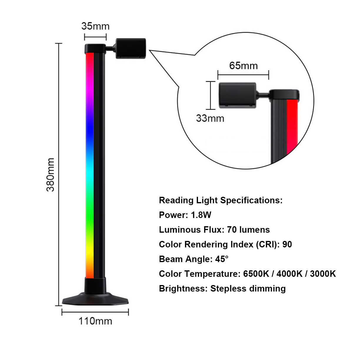 Smart Light Bar LED RGB Music  - Desk Setup Black recensione e prezzo