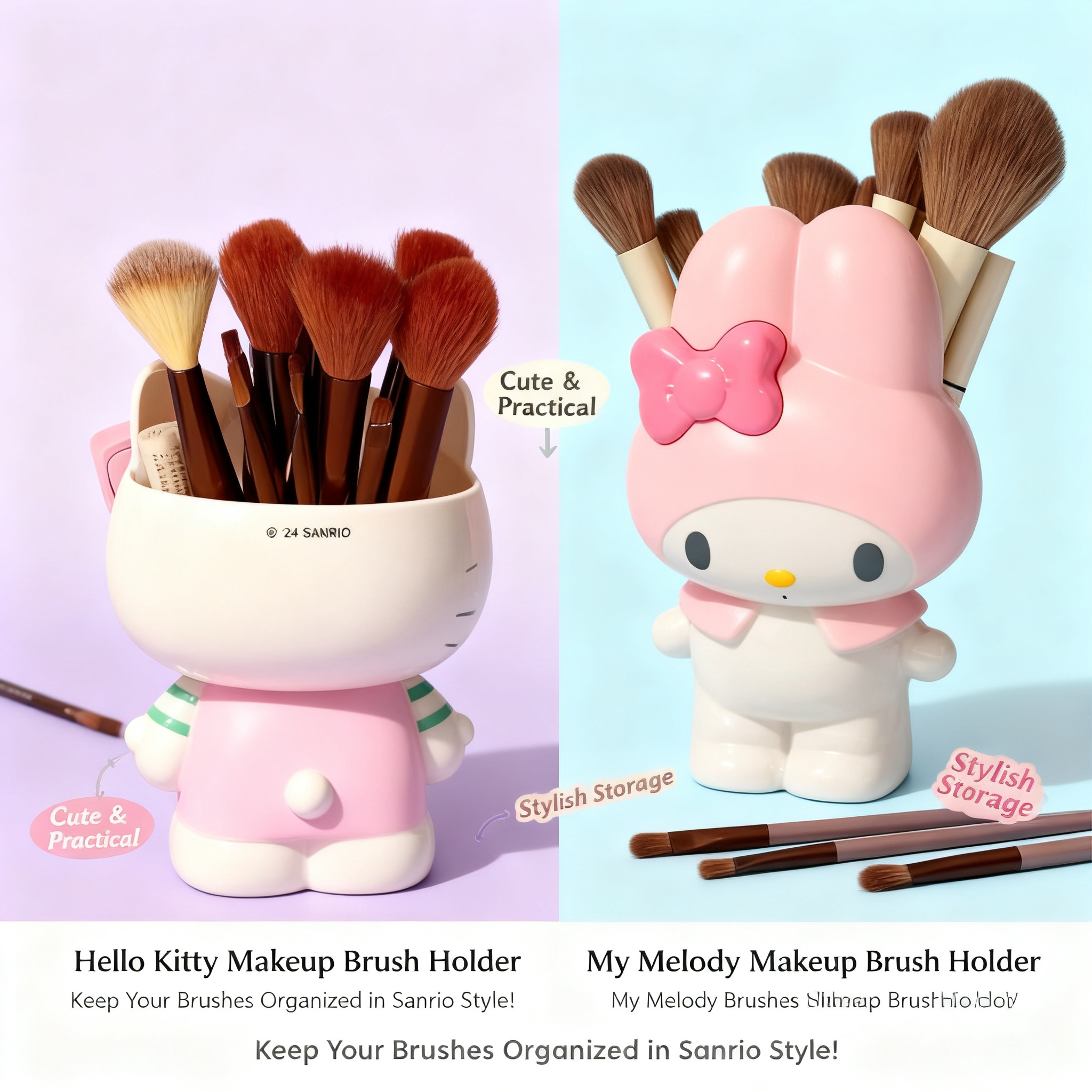 My Melody Hello Kitty Makeup B - Desk Setup Room recensione e prezzo